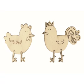 Holzfigure "Huhn und Hahn"