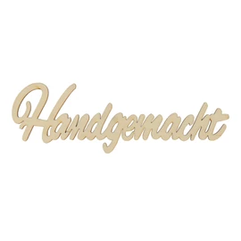 Holzschrift "Handgemacht" groß natur