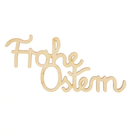 Holzschrift "Frohe Ostern" groß natur