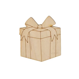 Holzfigure "Geschenkpaket"