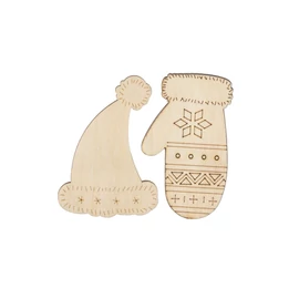 Holzfiguren "Handschuh und Mütze"