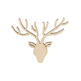 Holzfigure "Hirsch Kopf"