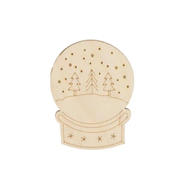 Holzfigure "Schneekugel"