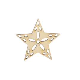 Holzfigure "Stern gestickt"