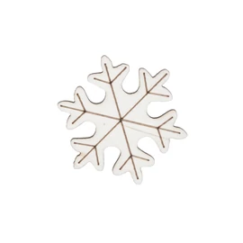 Holzfigure "Schneeflocken voll weiß"