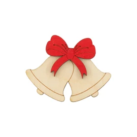 Holzfigure "Glocken mit Schleife"