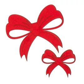 Holzfigure "Schleifen mix rot"