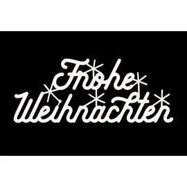 Schrift "Frohe Weihnachten groß weiss"