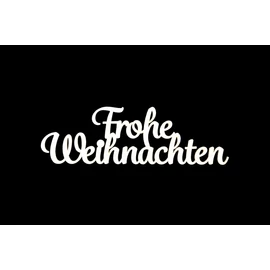 Schrift "Frohe Weihnachten klein weiss"