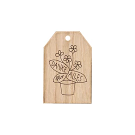 Grußkarte aus Kirschholz "Danke für Alles"