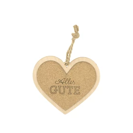 Kork Herz 12cm "Alles Gute"