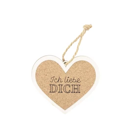 Kork Herz 12cm "Ich liebe Dich"