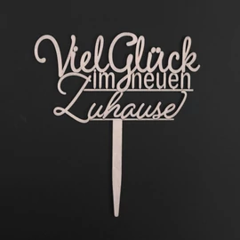 Text Stecker "Viel Glück im neuen Zuhause"
