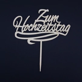 Text Stecker "Zum Hochzeitstag"