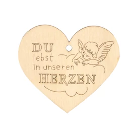 Herz "Du lebst in unseren Herzen"