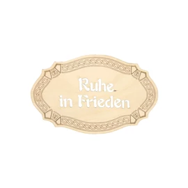Tafel mittel "Ruhe in Frieden"