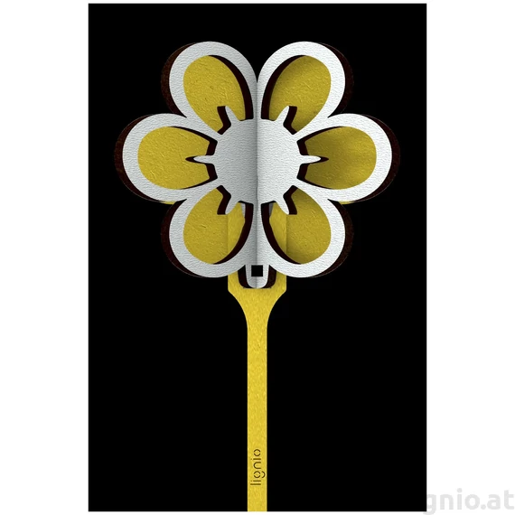 3D Stecker Blume gelb
