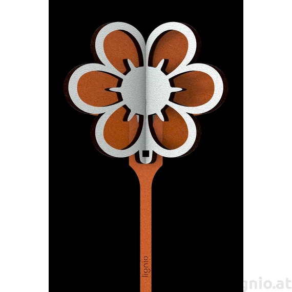 3D Stecker Blume orange