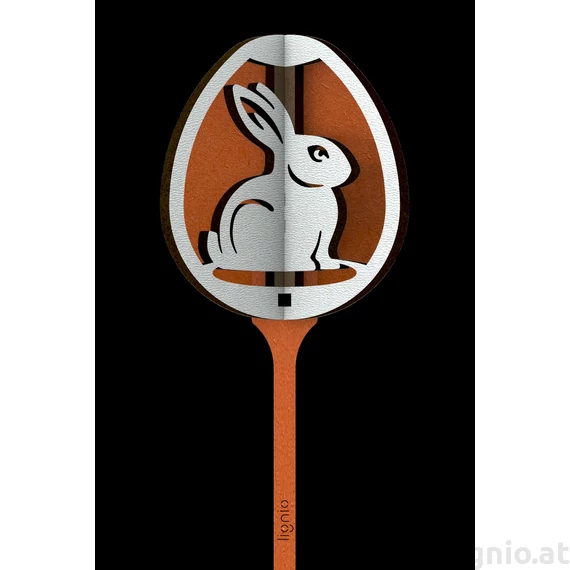 3D Stecker Hase orange