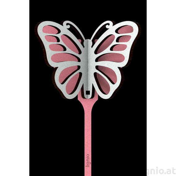 3D Stecker Schmetterling rosa