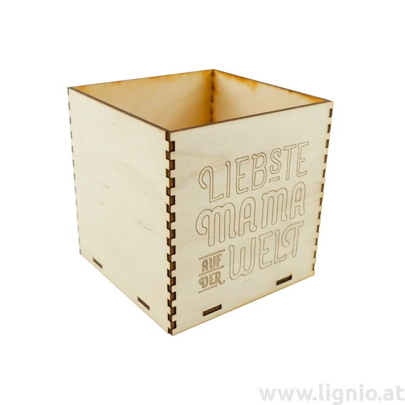 Holzbox 8 cm natur "Liebste Mama auf der Welt"