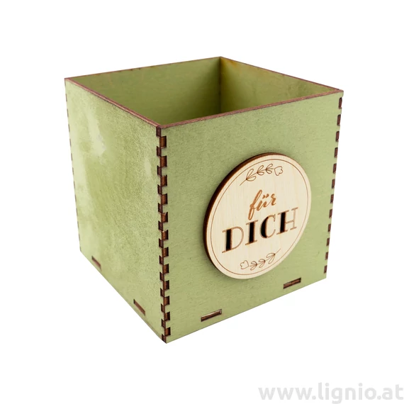 Holzbox 10 cm minze "Für Dich"