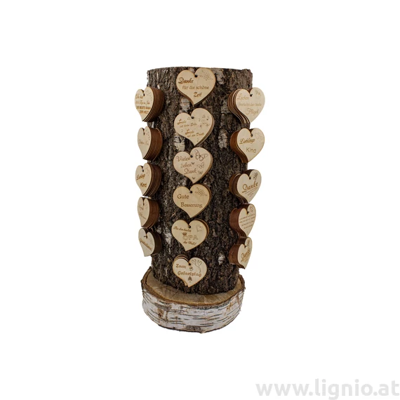 Display mit Herzanhängern 60 cm