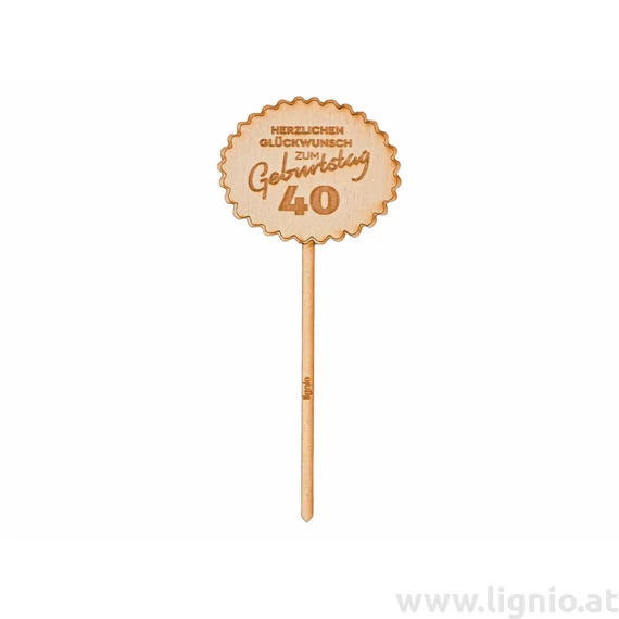 Geburtstagsstecker "Alles Gute zum 40. Geburtstag"