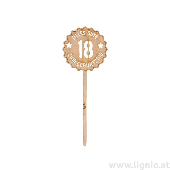 Geburtstagsstecker "Alles Gute zum 18. Geburtstag"