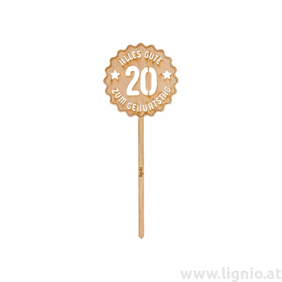 Geburtstagsstecker "Alles Gute zum 20. Geburtstag"