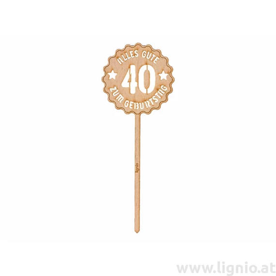Geburtstagsstecker "Alles Gute zum 40. Geburtstag"