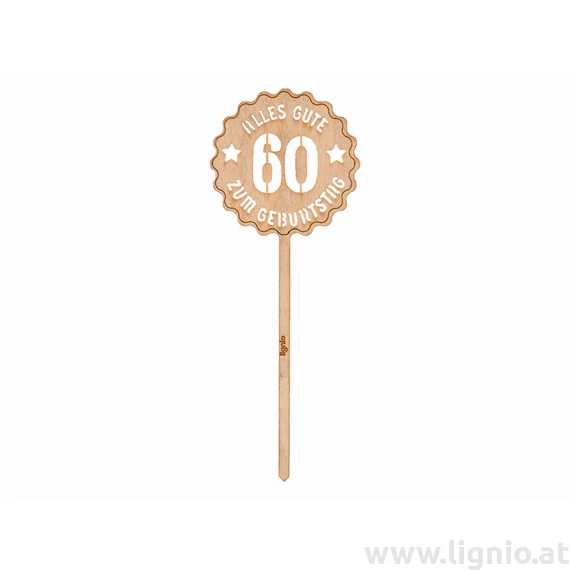 Geburtstagsstecker "Alles Gute zum 60. Geburtstag "