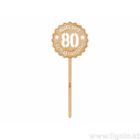 Geburtstagsstecker "Alles Gute zum 80. Geburtstag"