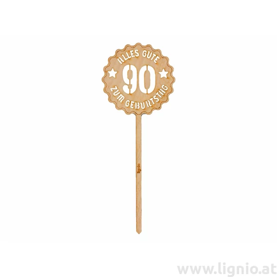 Geburtstagsstecker "Alles Gute zum 90. Geburtstag"