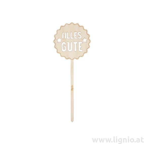 Geburtstagsstecker "Alles Gute"