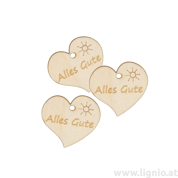 Herz mini  " Alles Gute"