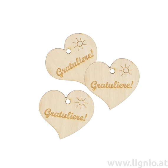 Herz mini "Gratuliere"