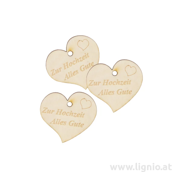 Herz mini "Zur Hochzeit Alles Gute"