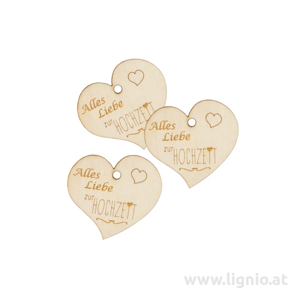 Herz mini "Alles Liebe zur Hochzeit"