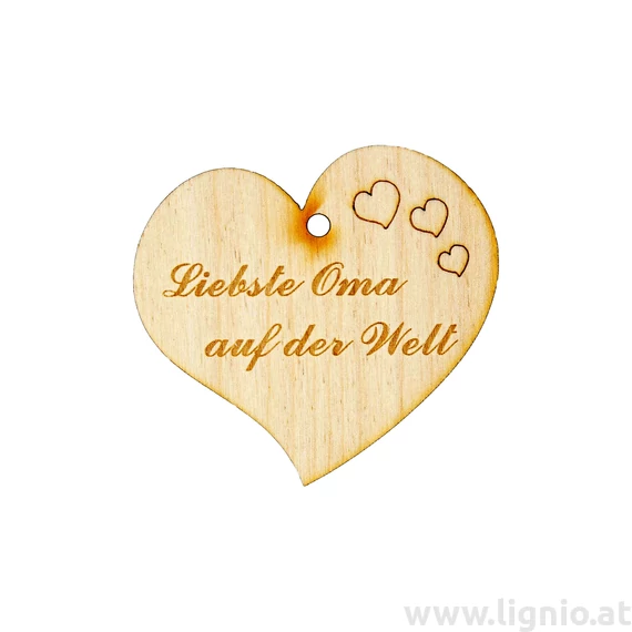 Herzanhänger "Liebste Oma auf der Welt"
