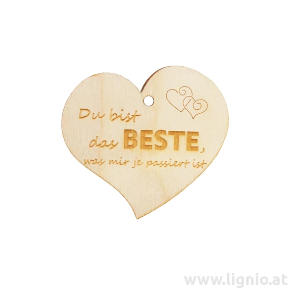 Herzanhänger "Du bist das Beste was mir je passiert ist"