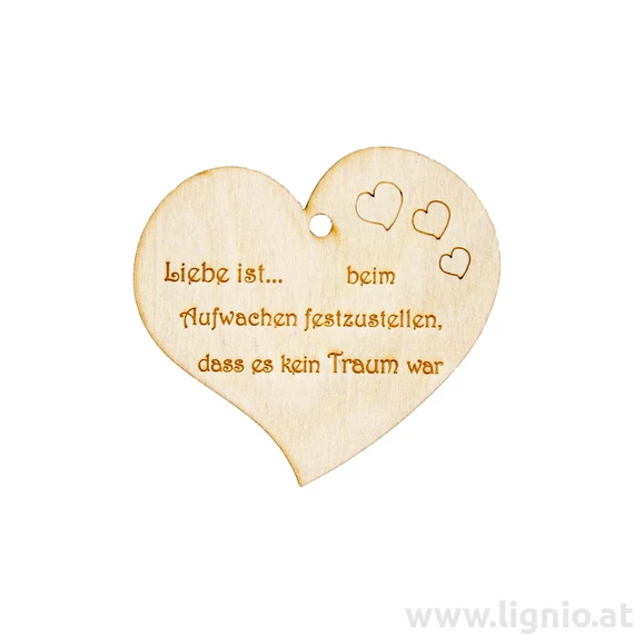 Herzanhänger "Liebe ist... beim Aufwachen festzustellen, dass es kein Traum war"