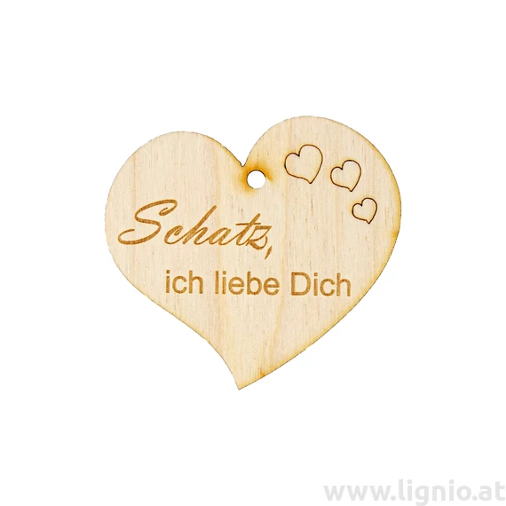 Herzanhänger "Schatz, ich liebe Dich"