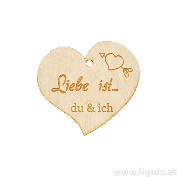 Herzanhänger "Liebe ist… du & ich"