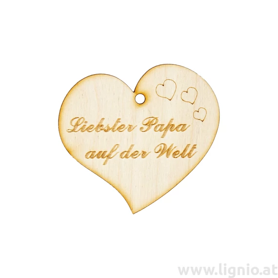 Herzanhänger "Liebster Papa auf der Welt"