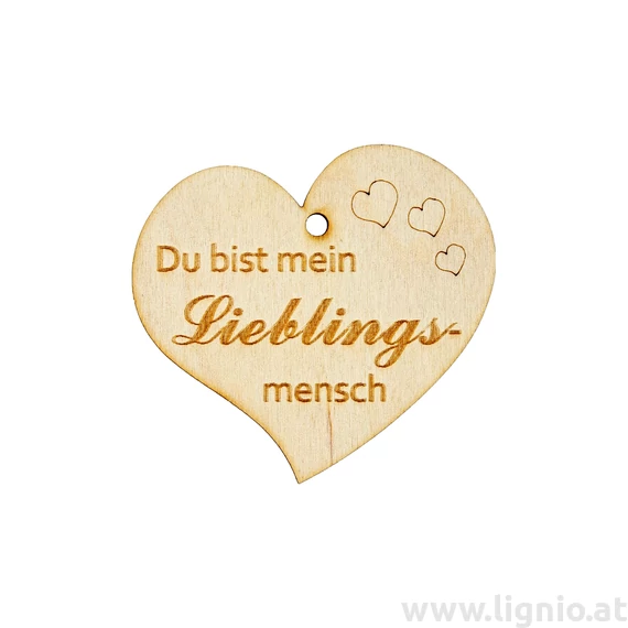 Herzanhänger "Du bist mein Lieblingsmensch"