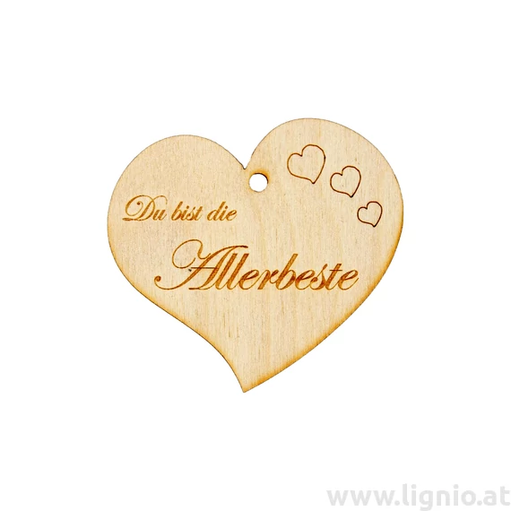Herzanhänger "Du bist die Allerbeste"