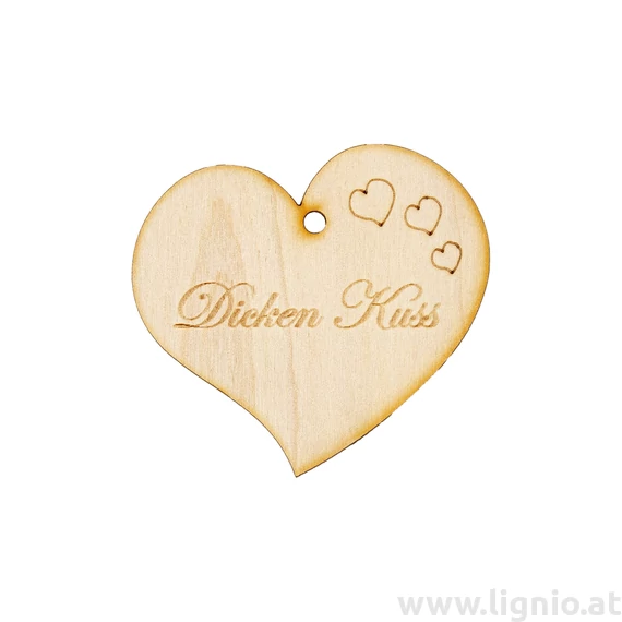 Herzanhänger "Dicken Kuss"