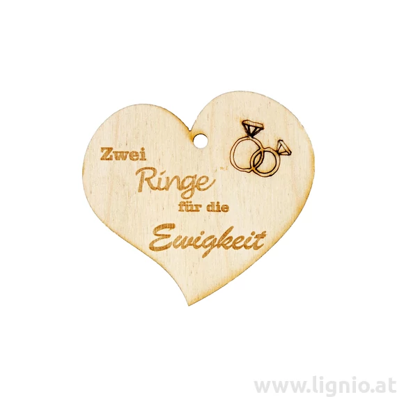 Herzanhänger "Zwei Ringe für die Ewigkeit"