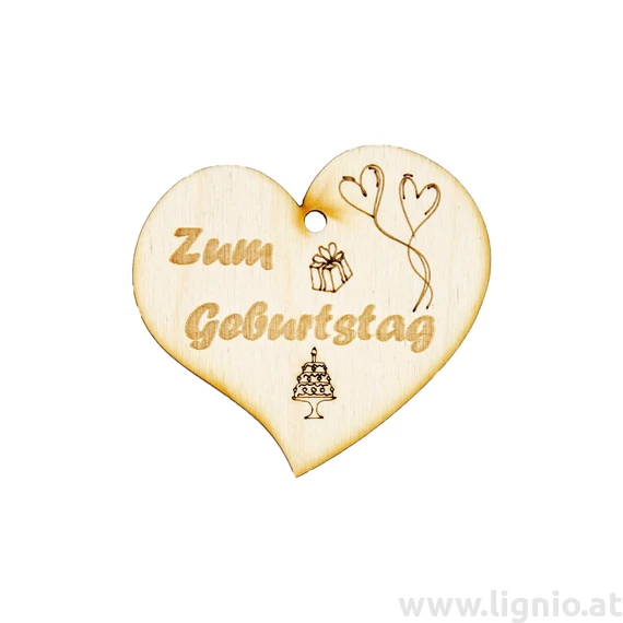 Herzanhänger "Zum Geburtstag"